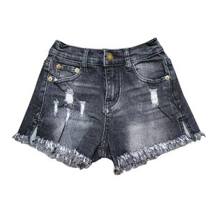 NWT Arshiner Distressed Black Denim Shorts